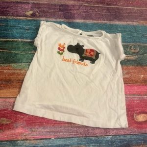 Gymboree hippo best friends tee, size 2T